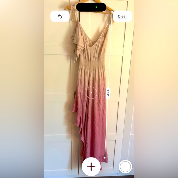 Pink Ombre Tiered Maxi Dress Cover Up Fate Size Small - Picture 5 of 6